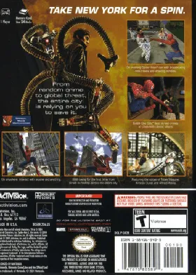 Spider-Man 2 box cover back